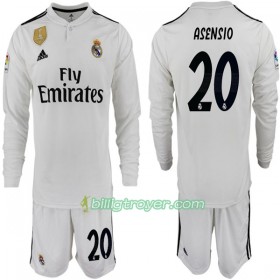 Billige Fotballdrakter Real Madrid ASENSIO 20 Barn Hjemmedraktsett 2018/19 Langermet